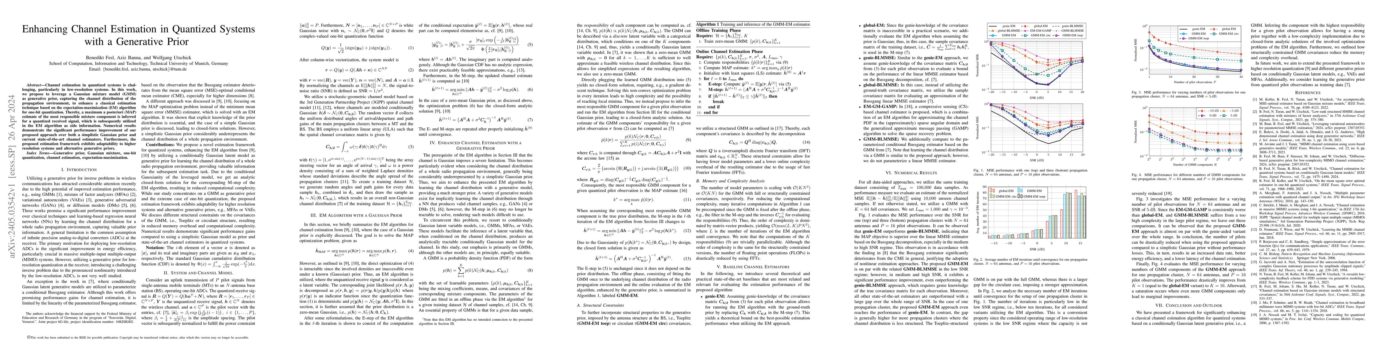 Thumbnail for Enhancing Channel Estimation in Quantized Systems with a Generative
  Prior