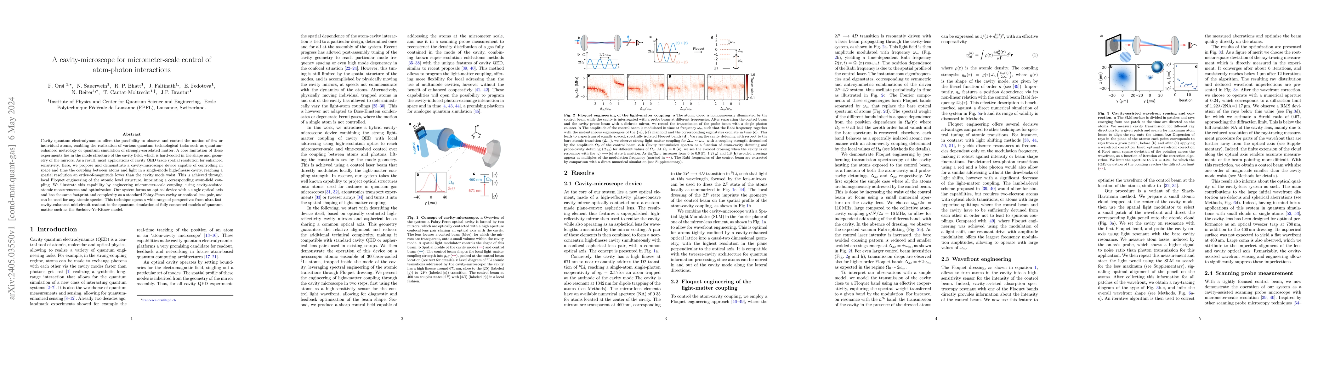 Thumbnail for A cavity-microscope for micrometer-scale control of atom-photon
  interactions