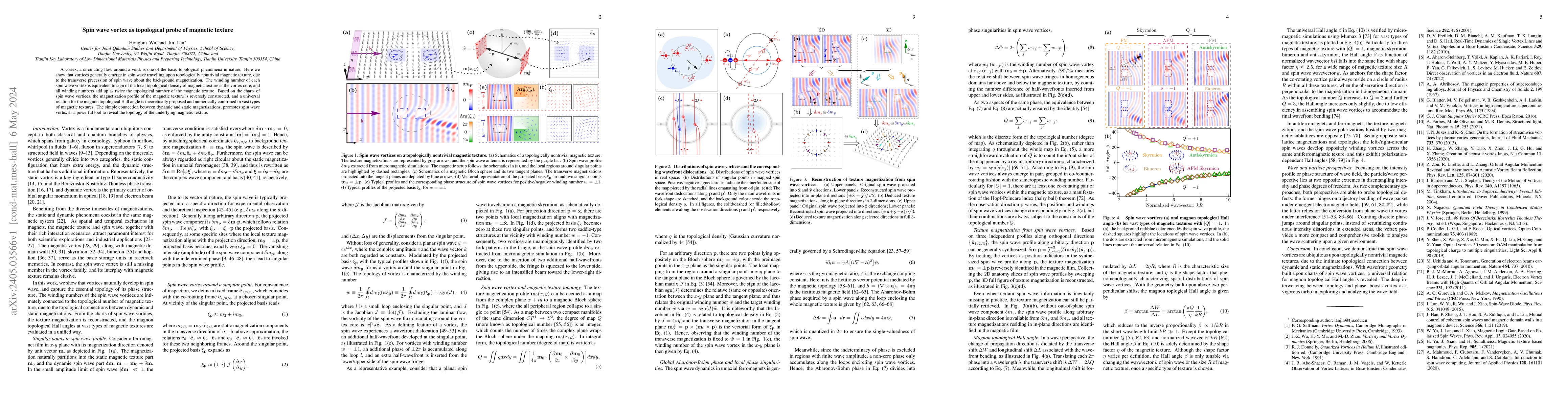 Thumbnail for Spin wave vortex as topological probe of magnetic texture