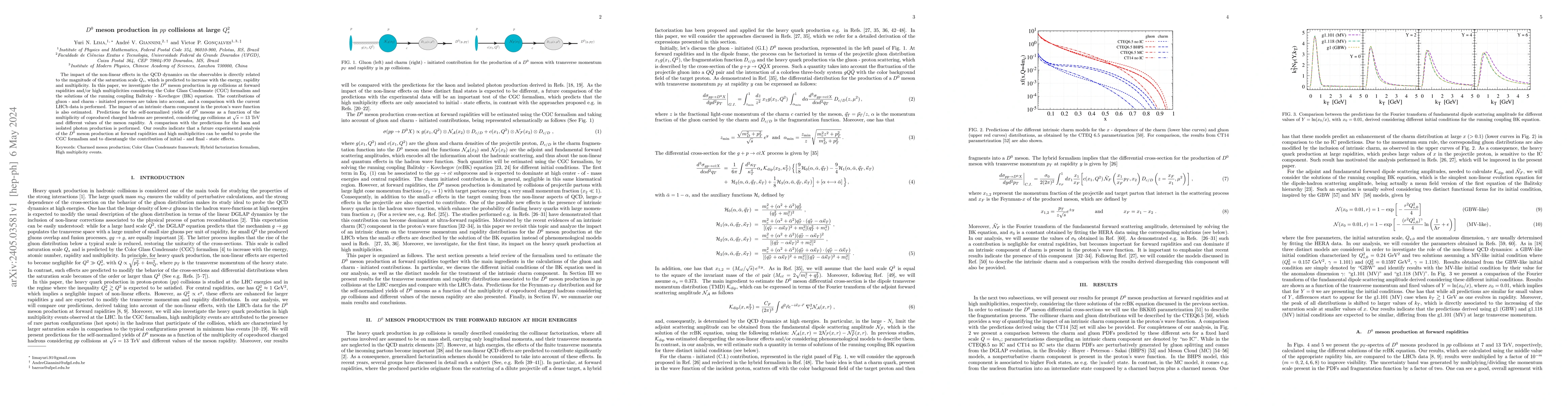 Thumbnail for $D^0$ meson production in $pp$ collisions at large $Q_s^2$
