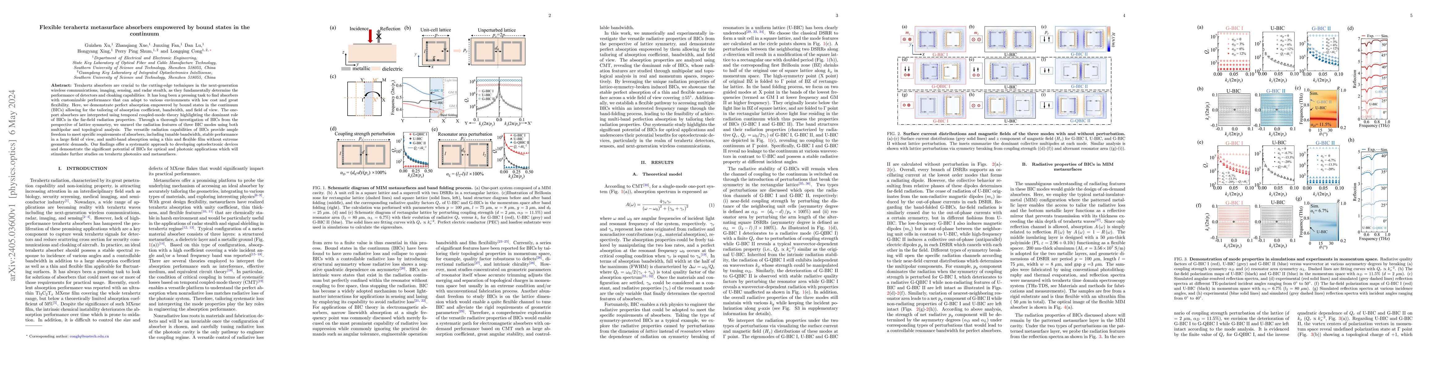 Thumbnail for Flexible terahertz metasurface absorbers empowered by bound states in
  the continuum