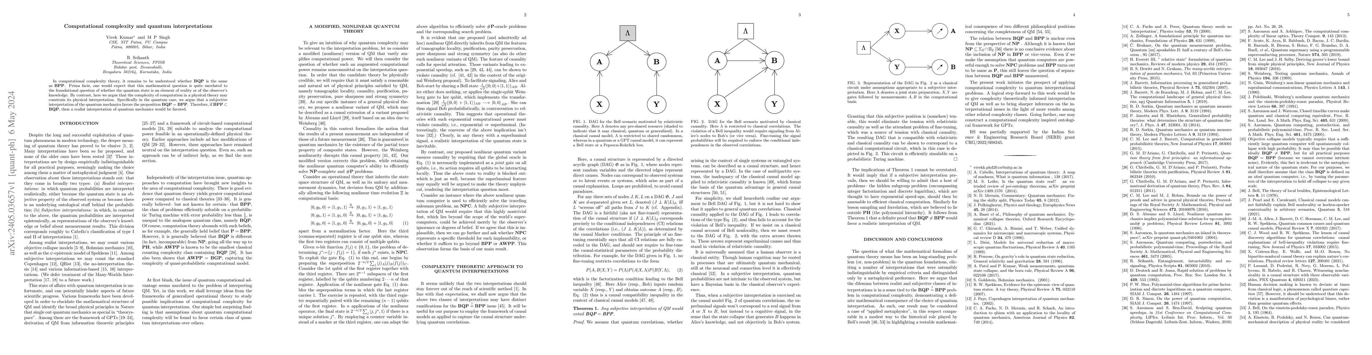 Thumbnail for Computational complexity and quantum interpretations