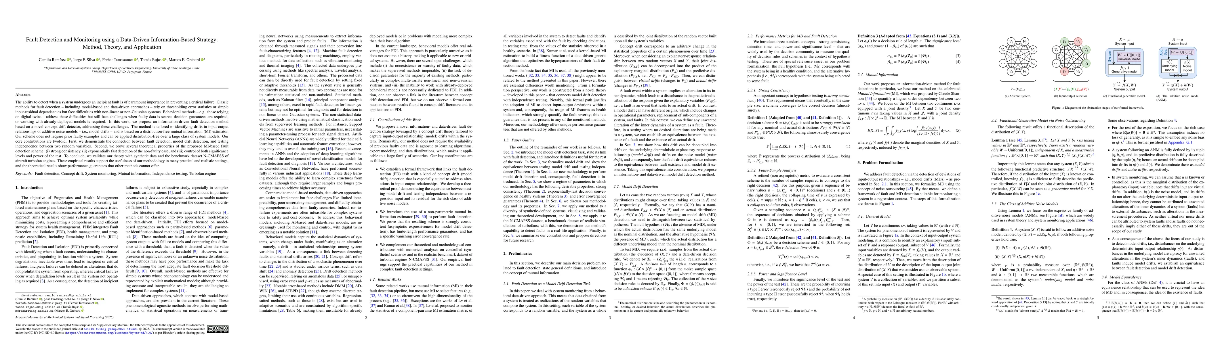 Thumbnail for Fault Detection and Monitoring using an Information-Driven Strategy:
  Method, Theory, and Application