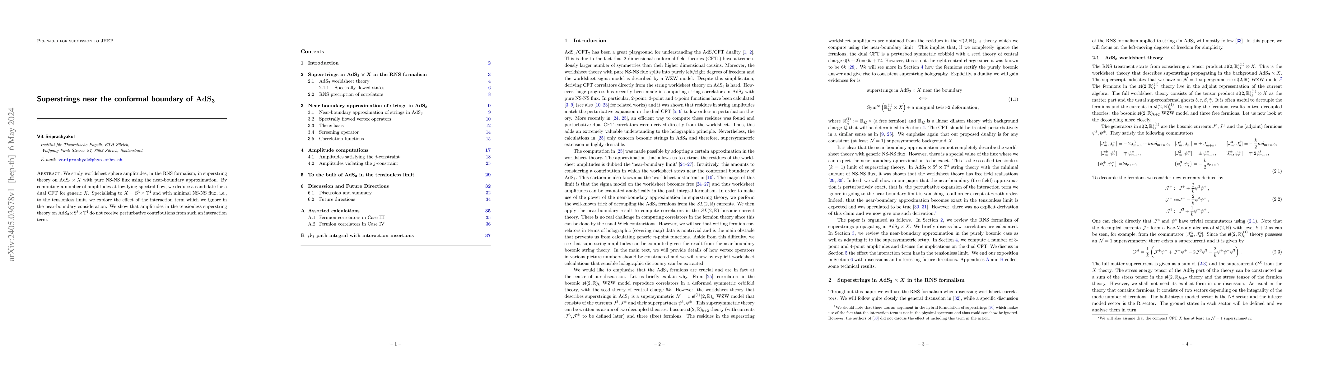 Thumbnail for Superstrings near the conformal boundary of $\rm AdS_3$