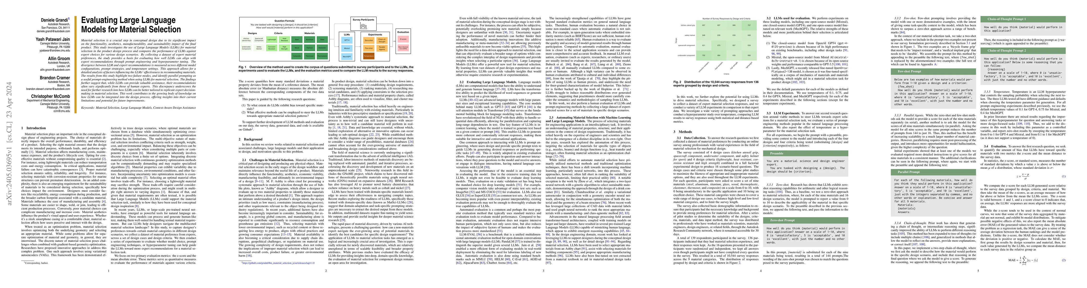 Thumbnail for Evaluating Large Language Models for Material Selection