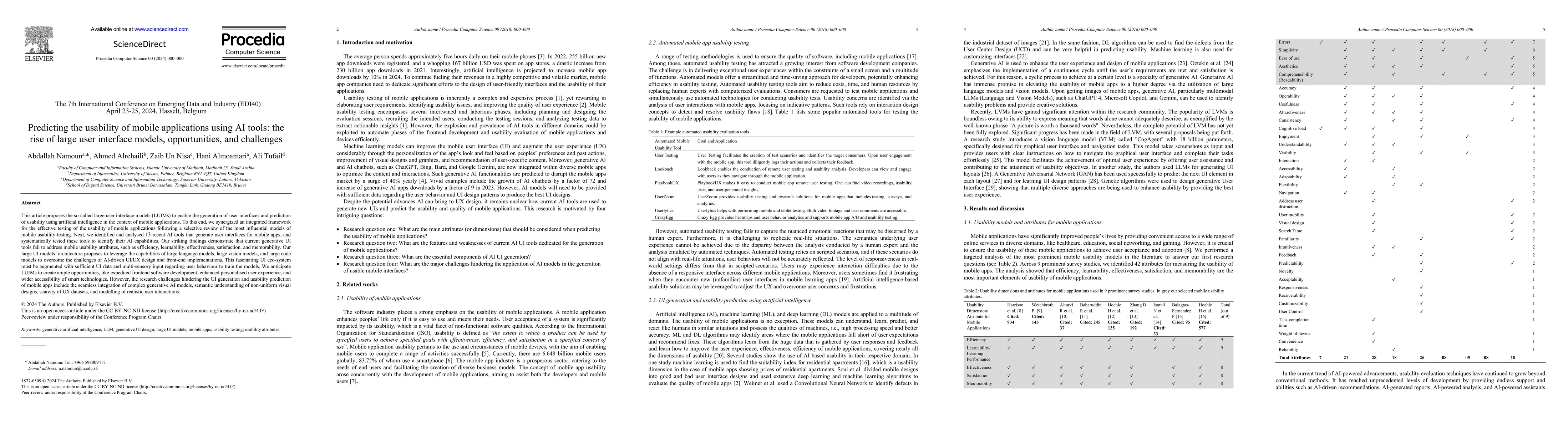 Thumbnail for Predicting the usability of mobile applications using AI tools: the rise
  of large user interface models, opportunities, and challenges