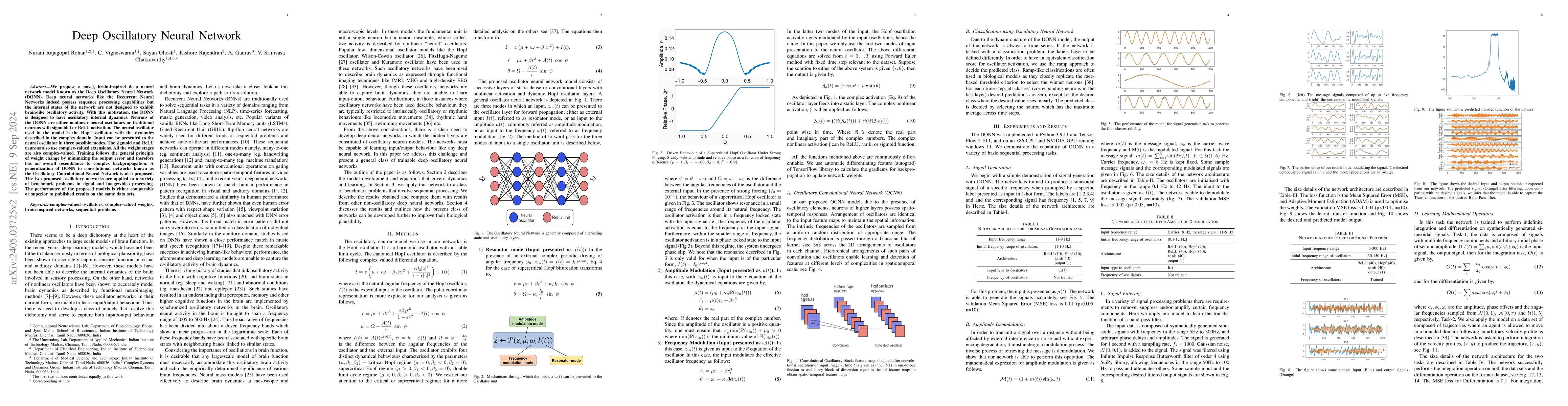 Thumbnail for Deep Oscillatory Neural Network