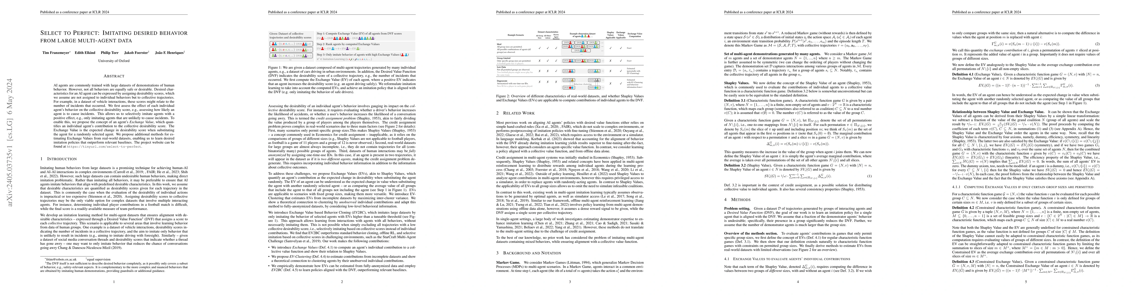 Thumbnail for Select to Perfect: Imitating desired behavior from large multi-agent
  data
