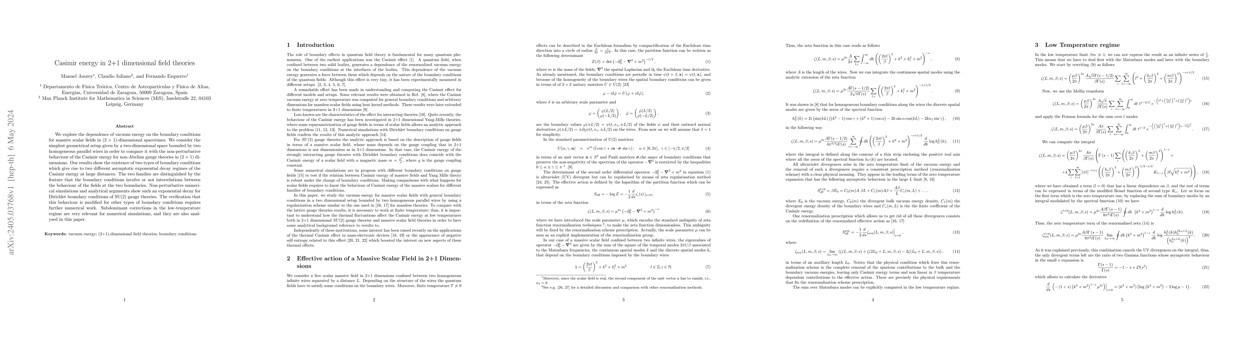 Thumbnail for Casimir Energy in (2 + 1)-Dimensional Field Theories