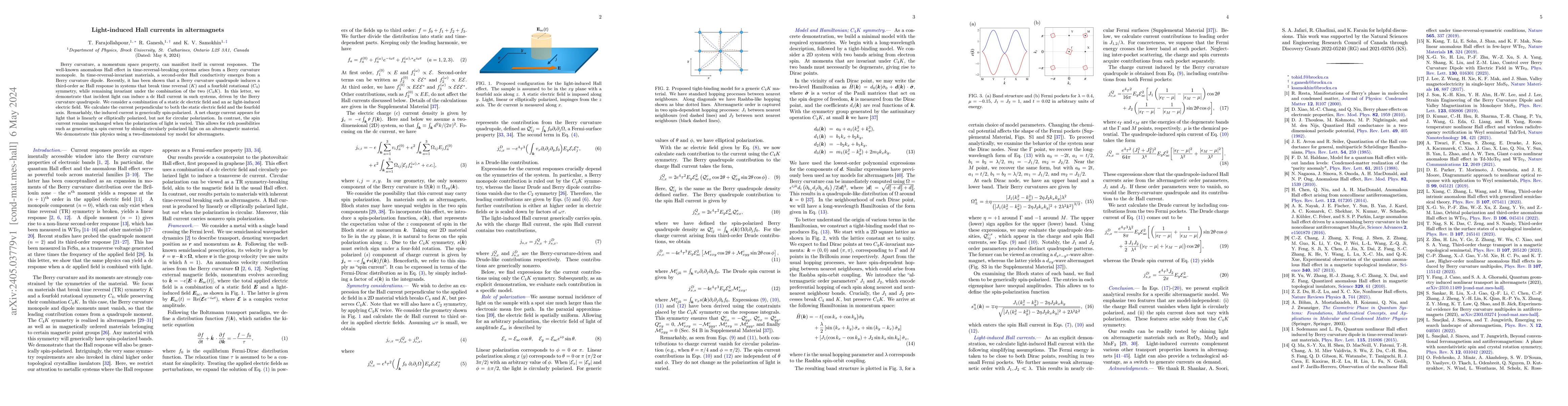 Thumbnail for Light-induced Hall currents in altermagnets