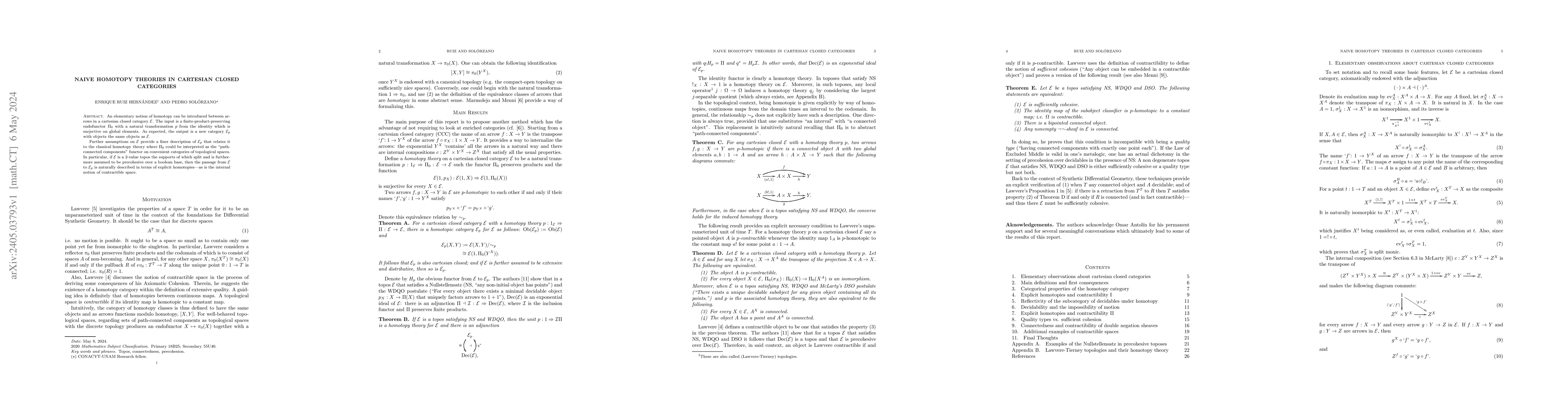 Thumbnail for Naive homotopy theories in cartesian closed categories