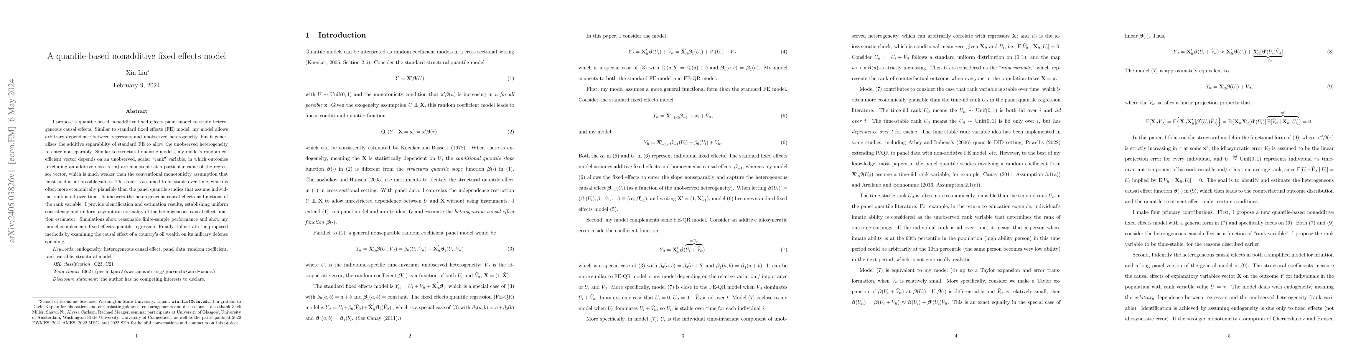 Thumbnail for A quantile-based nonadditive fixed effects model
