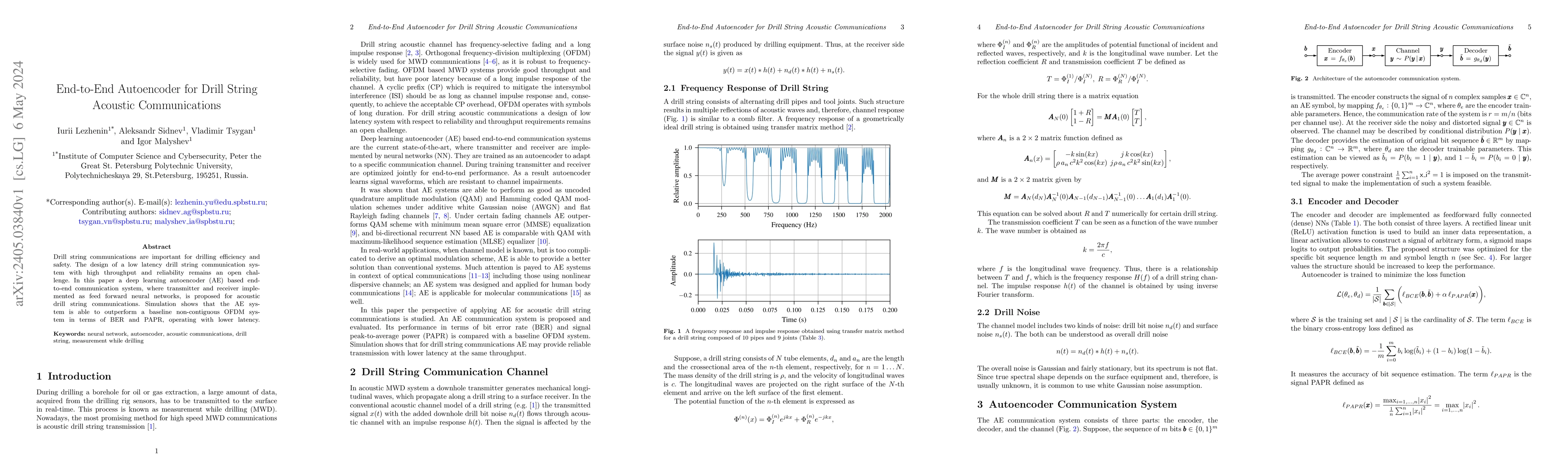 Thumbnail for End-to-End Autoencoder for Drill String Acoustic Communications