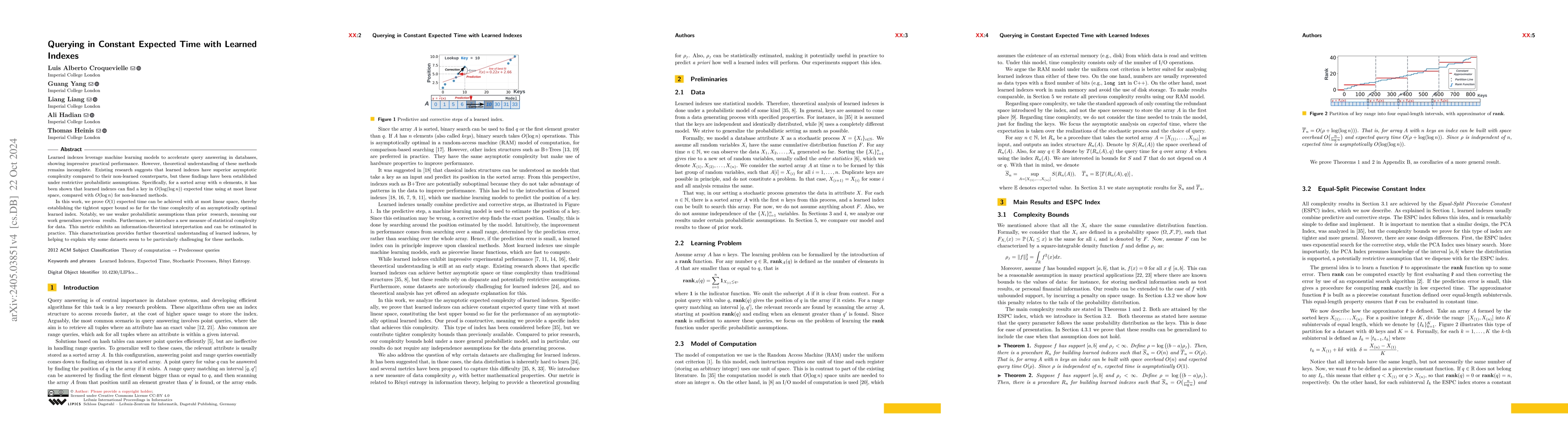 Thumbnail for Querying in Constant Time with Learned Indexes