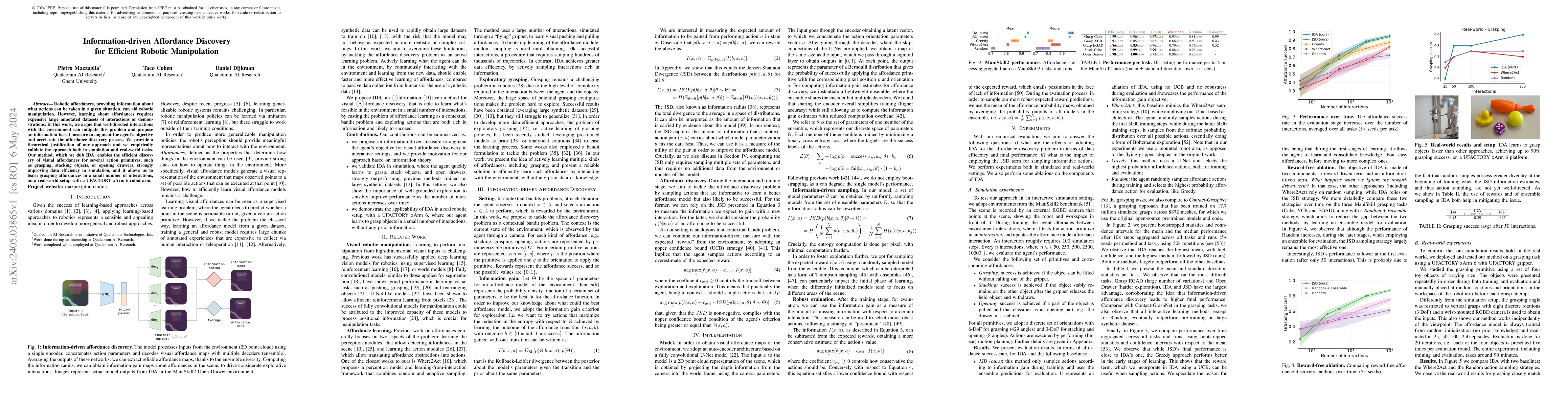 Thumbnail for Information-driven Affordance Discovery for Efficient Robotic
  Manipulation