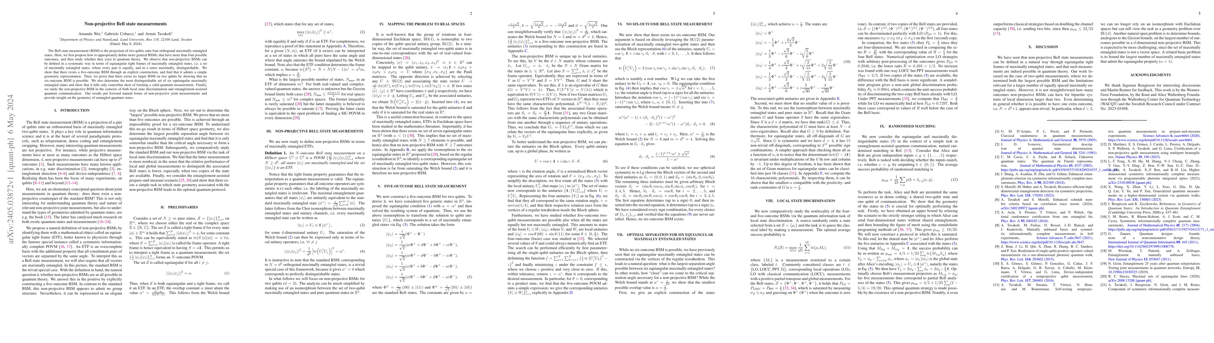 Thumbnail for Non-projective Bell state measurements