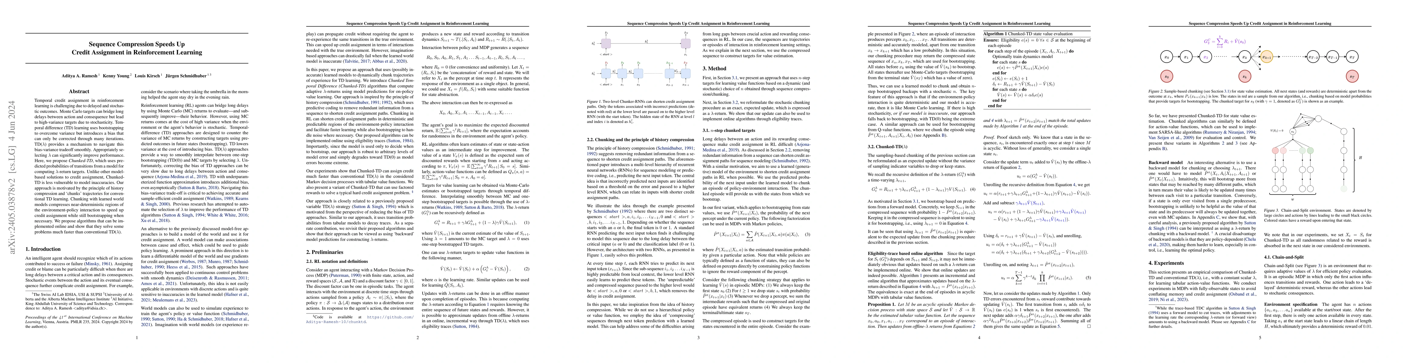 Thumbnail for Sequence Compression Speeds Up Credit Assignment in Reinforcement
  Learning