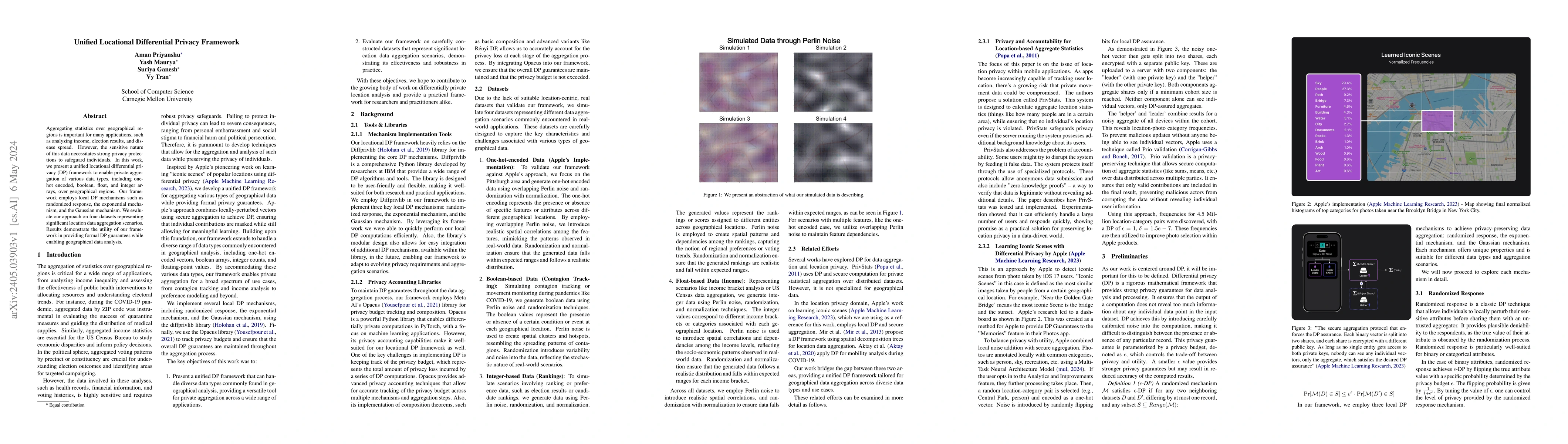 Thumbnail for Unified Locational Differential Privacy Framework