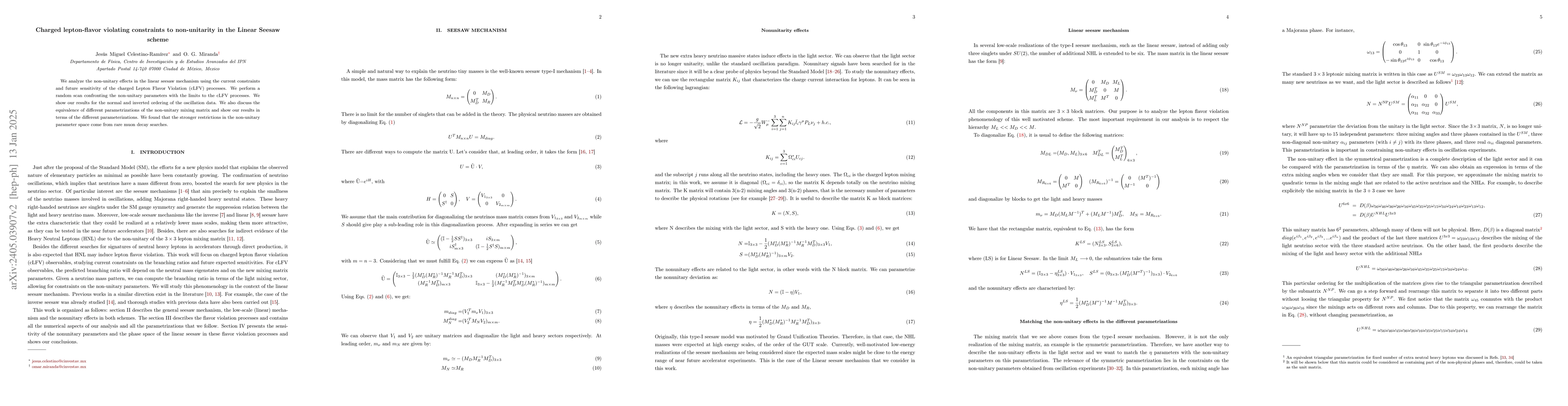 Thumbnail for Charged lepton-flavor violating constraints to non-unitarity in the
  Linear Seesaw scheme