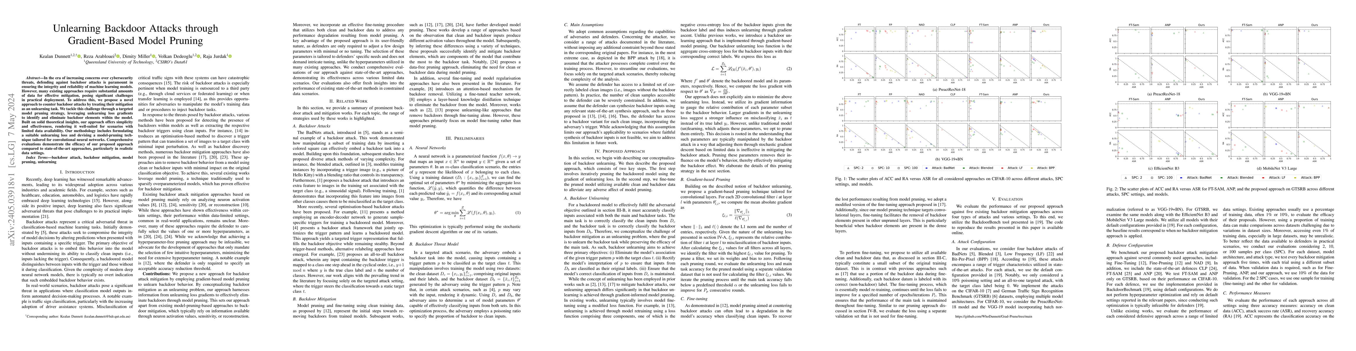 Thumbnail for Unlearning Backdoor Attacks through Gradient-Based Model Pruning
