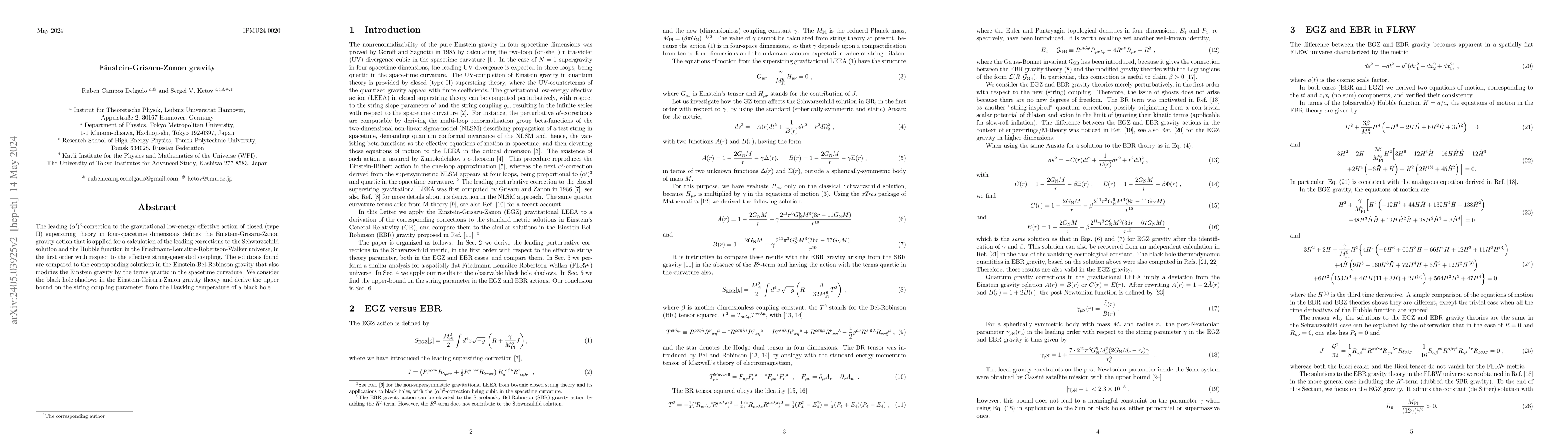Thumbnail for Einstein-Grisaru-Zanon gravity