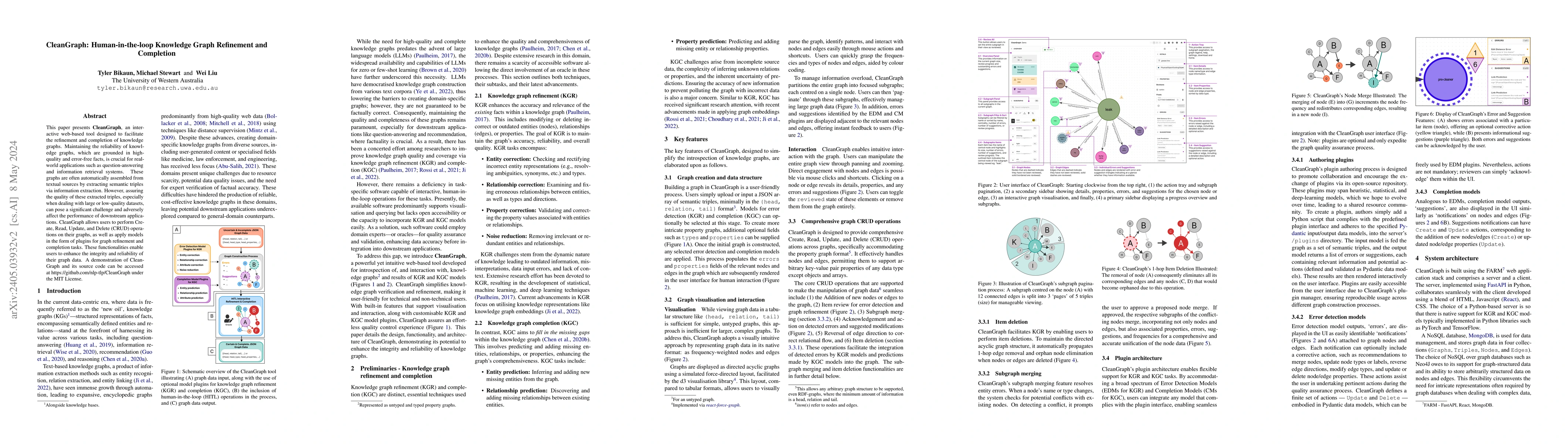 Thumbnail for CleanGraph: Human-in-the-loop Knowledge Graph Refinement and Completion