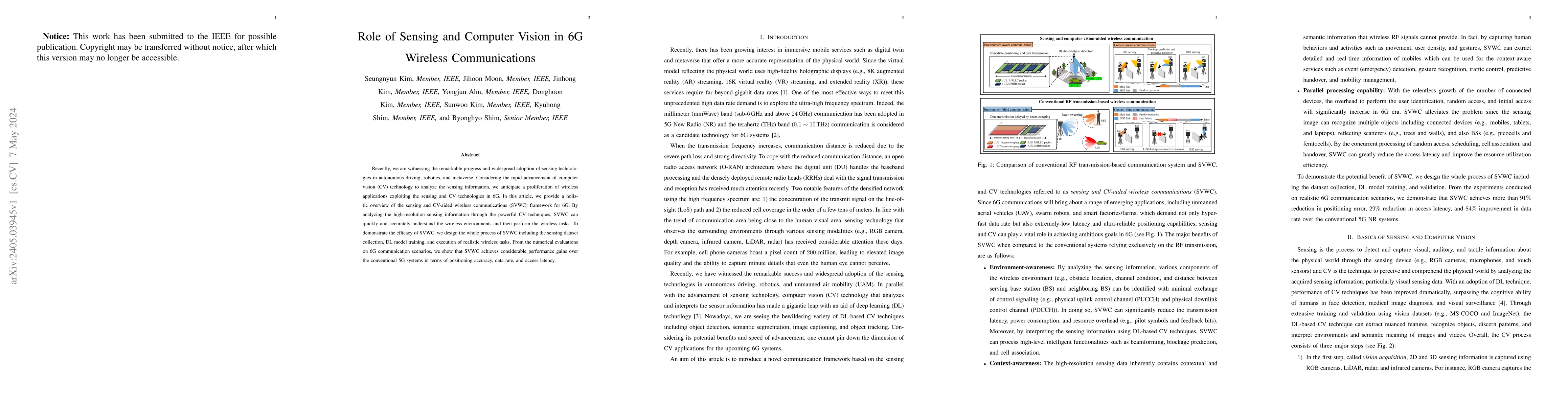 Thumbnail for Role of Sensing and Computer Vision in 6G Wireless Communications