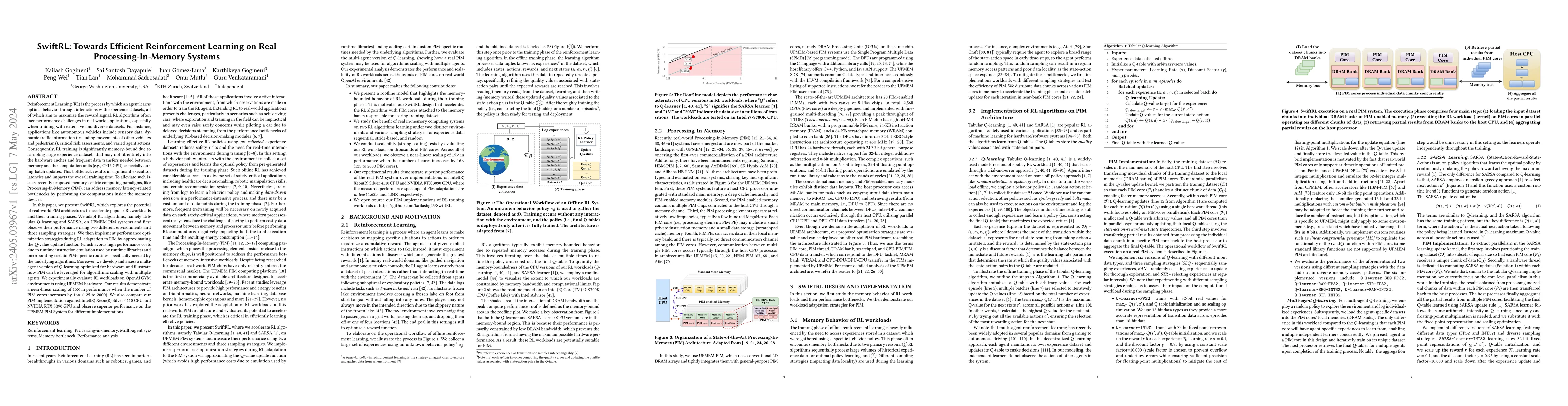 Thumbnail for SwiftRL: Towards Efficient Reinforcement Learning on Real
  Processing-In-Memory Systems
