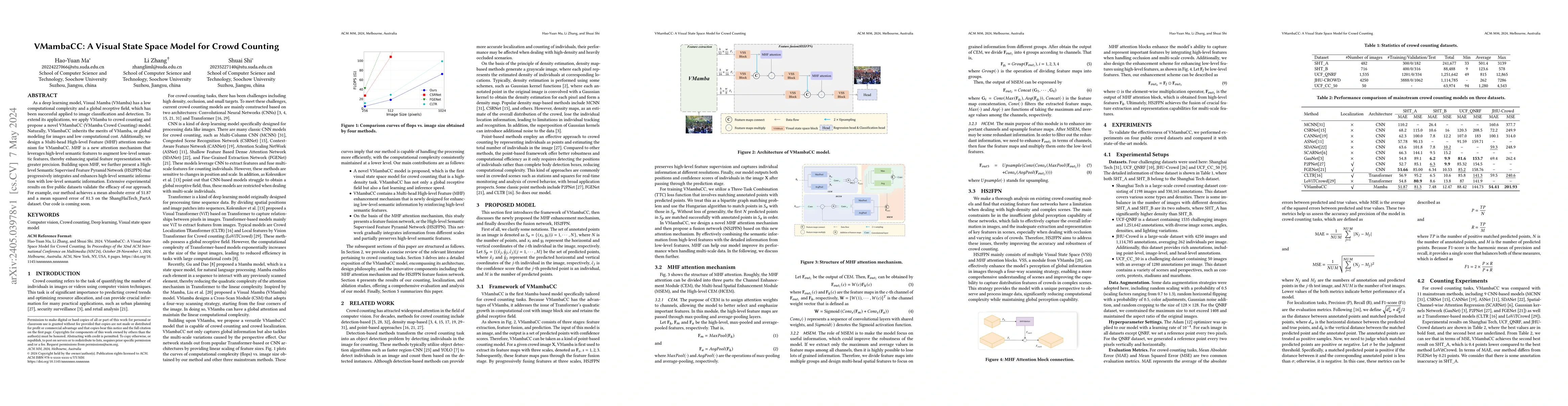 Thumbnail for VMambaCC: A Visual State Space Model for Crowd Counting