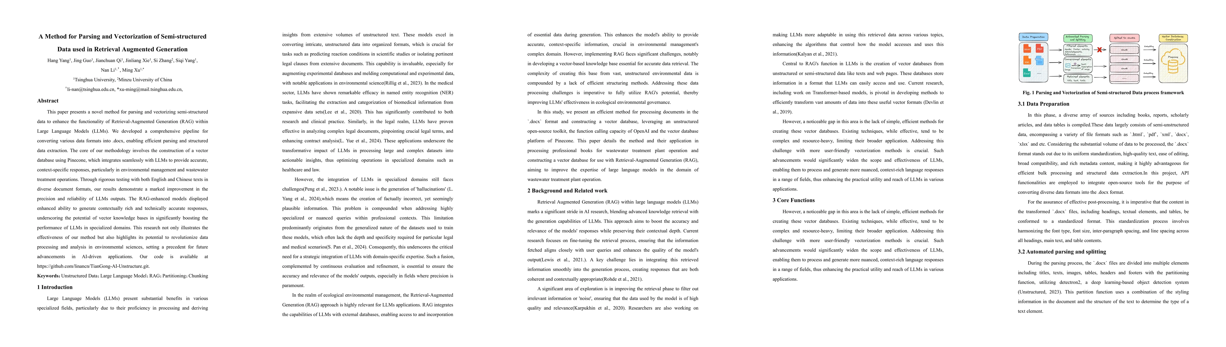 Thumbnail for A Method for Parsing and Vectorization of Semi-structured Data used in
  Retrieval Augmented Generation
