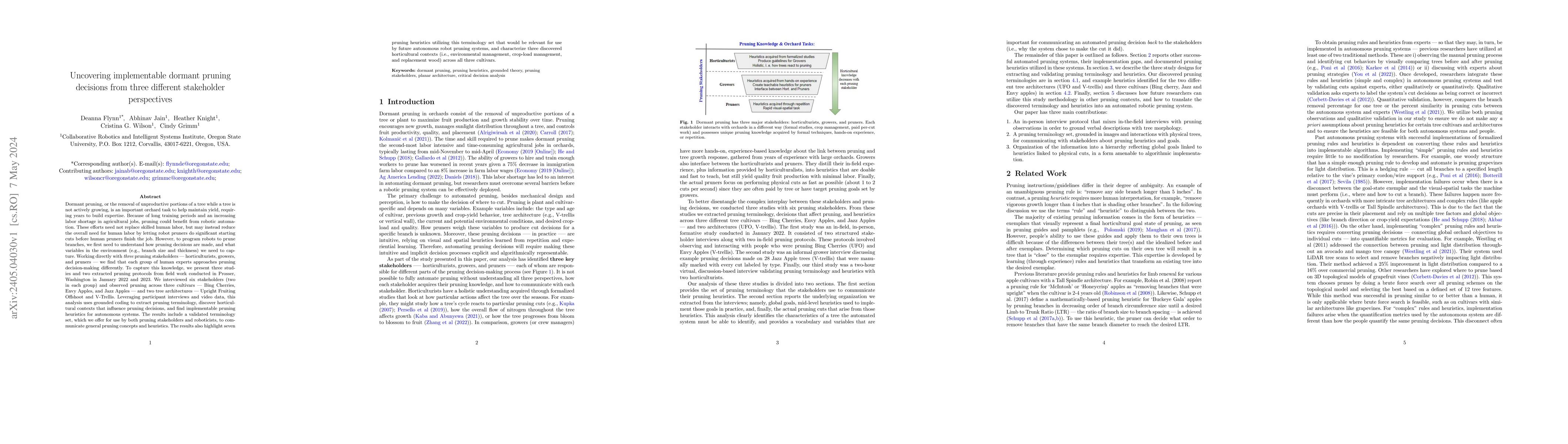 Thumbnail for Uncovering implementable dormant pruning decisions from three different
  stakeholder perspectives