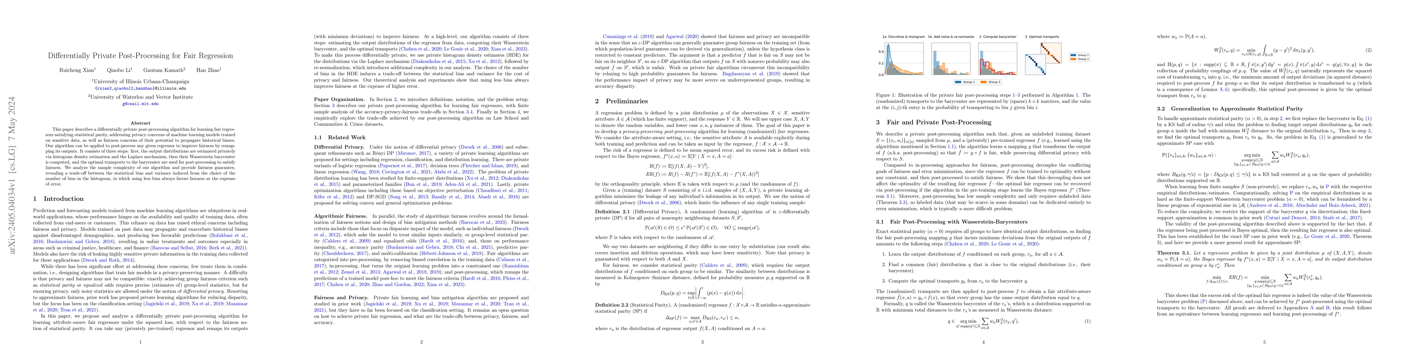 Thumbnail for Differentially Private Post-Processing for Fair Regression