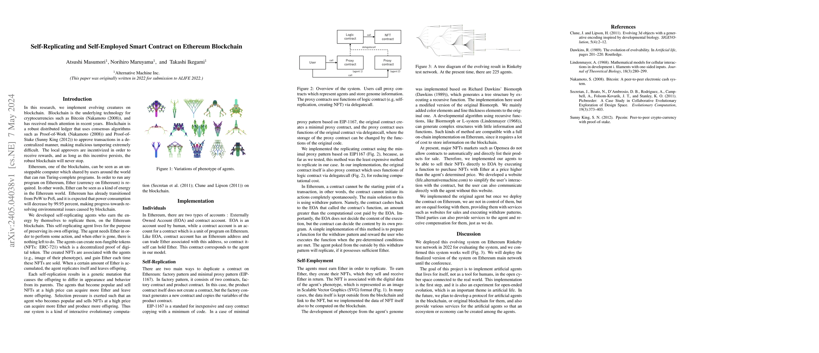 Thumbnail for Self-Replicating and Self-Employed Smart Contract on Ethereum Blockchain