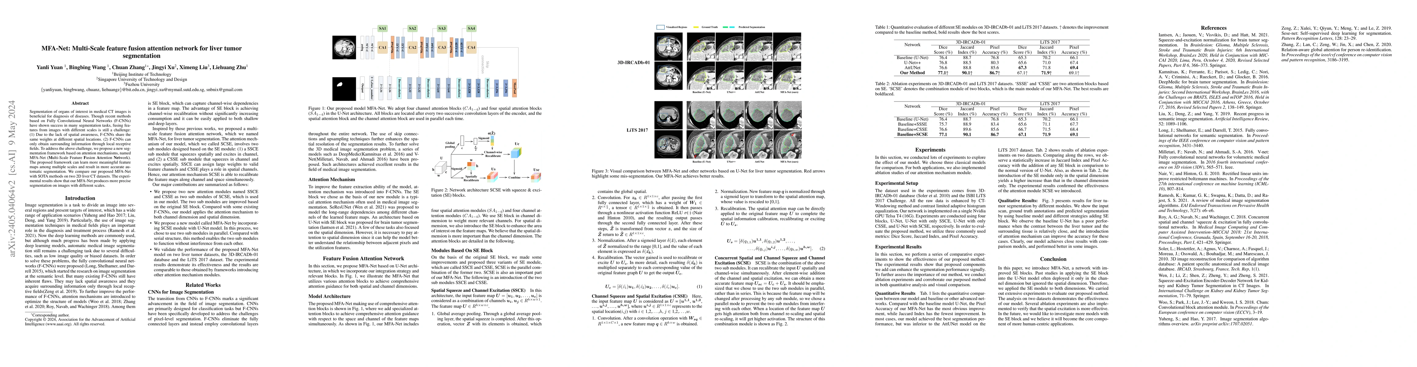 Thumbnail for MFA-Net: Multi-Scale feature fusion attention network for liver tumor
  segmentation