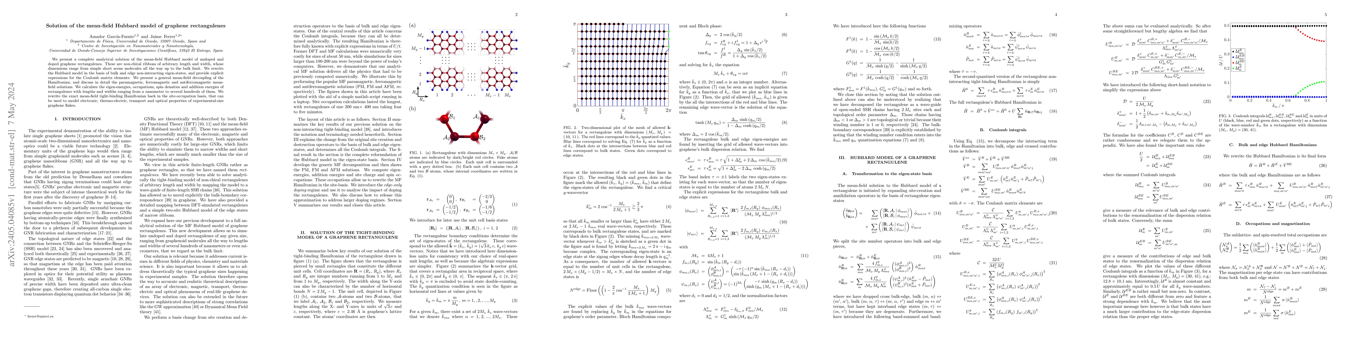 Thumbnail for Solution of the mean-field Hubbard model of graphene rectangulenes