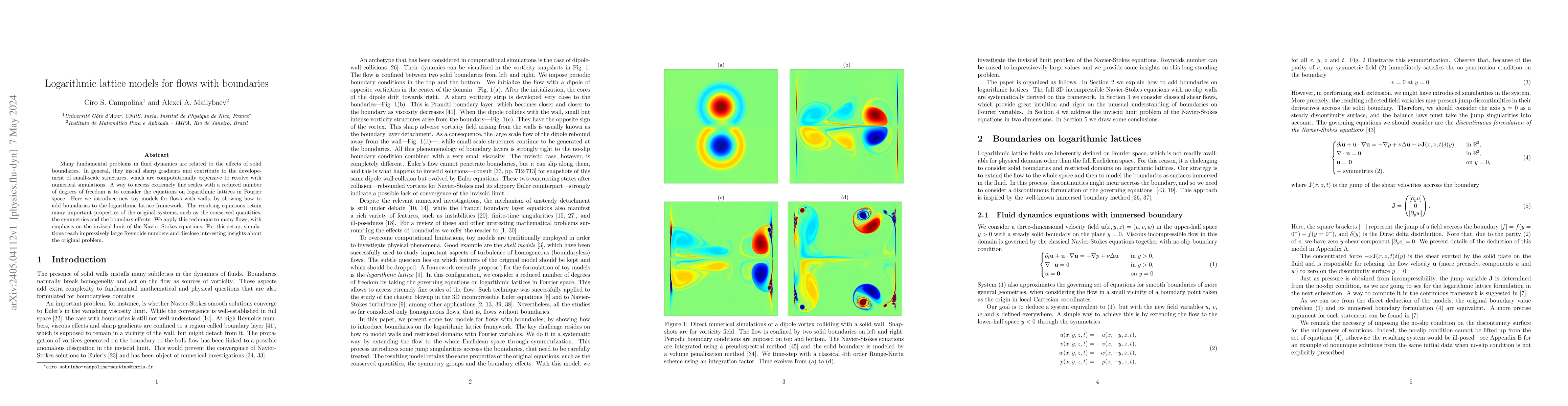 Thumbnail for Logarithmic lattice models for flows with boundaries