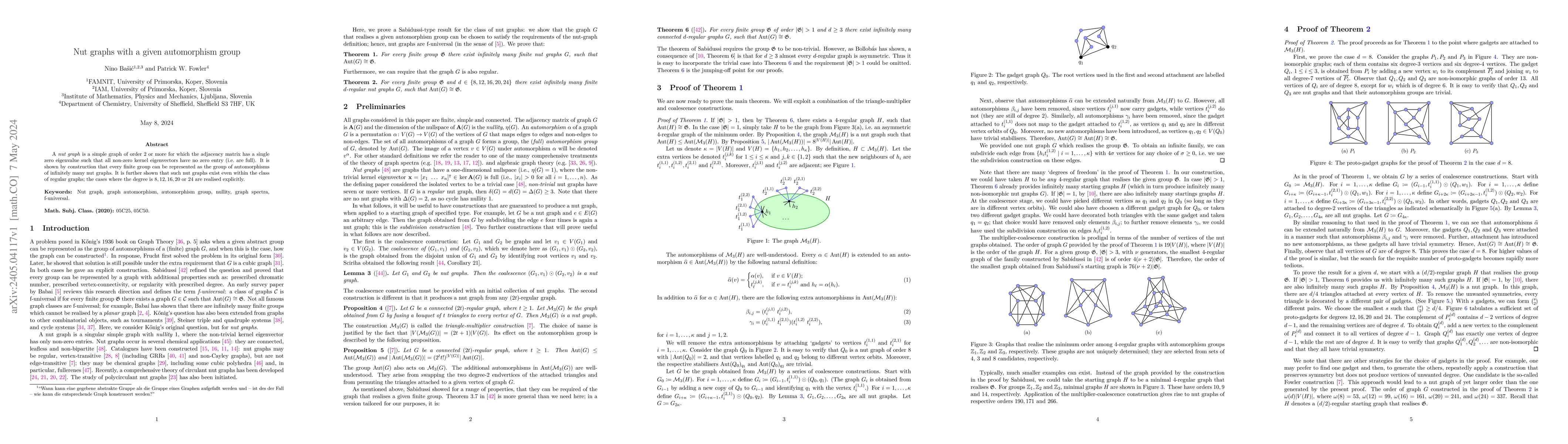 Thumbnail for Nut graphs with a given automorphism group