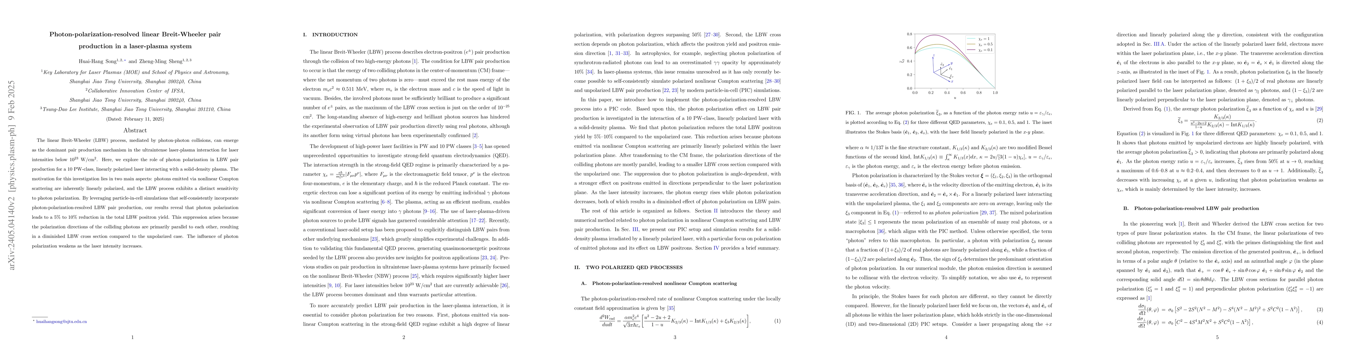 Thumbnail for Suppression of linear Breit-Wheeler pair production with polarized
  photons