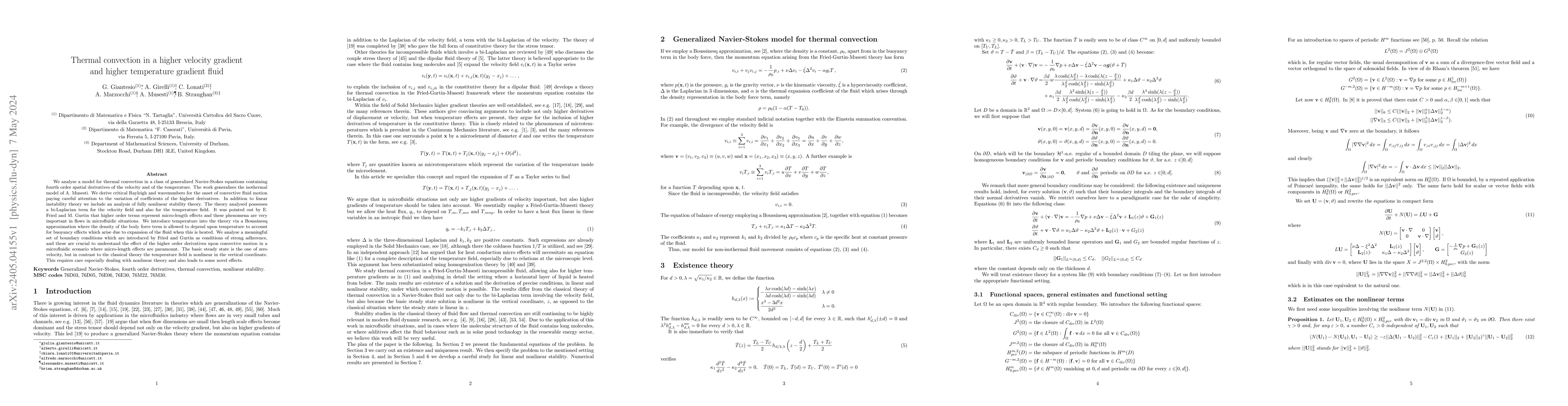 Thumbnail for Thermal convection in a higher velocity gradient and higher temperature
  gradient fluid