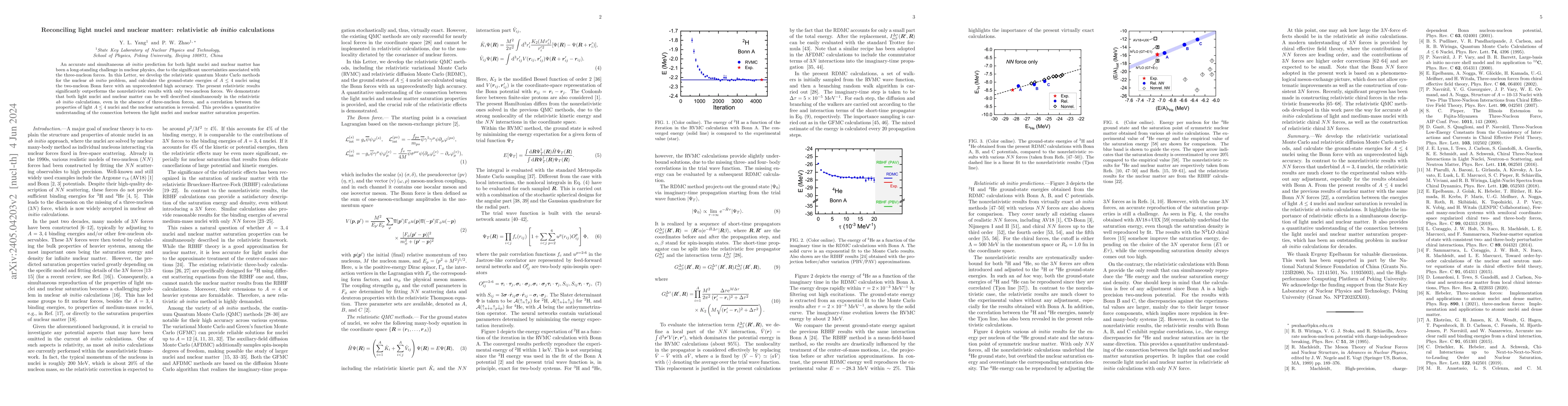 Thumbnail for Reconciling light nuclei and nuclear matter: relativistic $ab\ initio$
  calculations