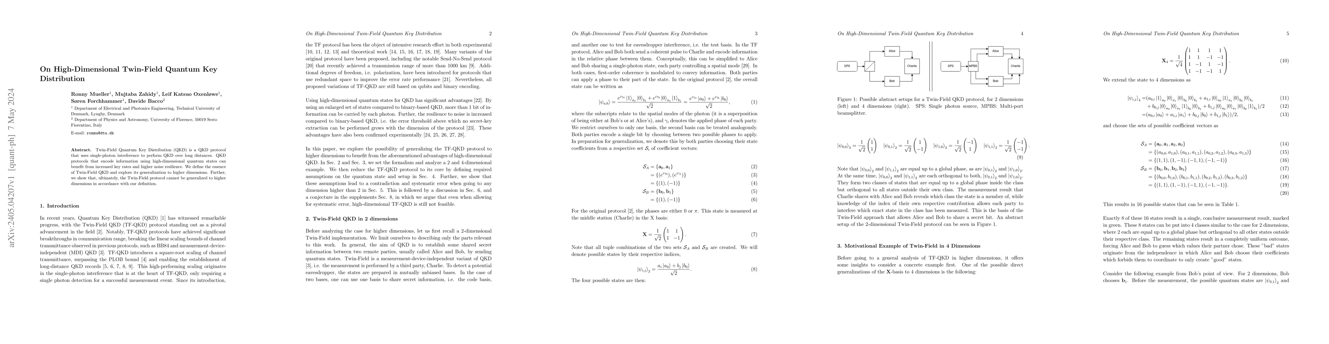 Thumbnail for On High-Dimensional Twin-Field Quantum Key Distribution