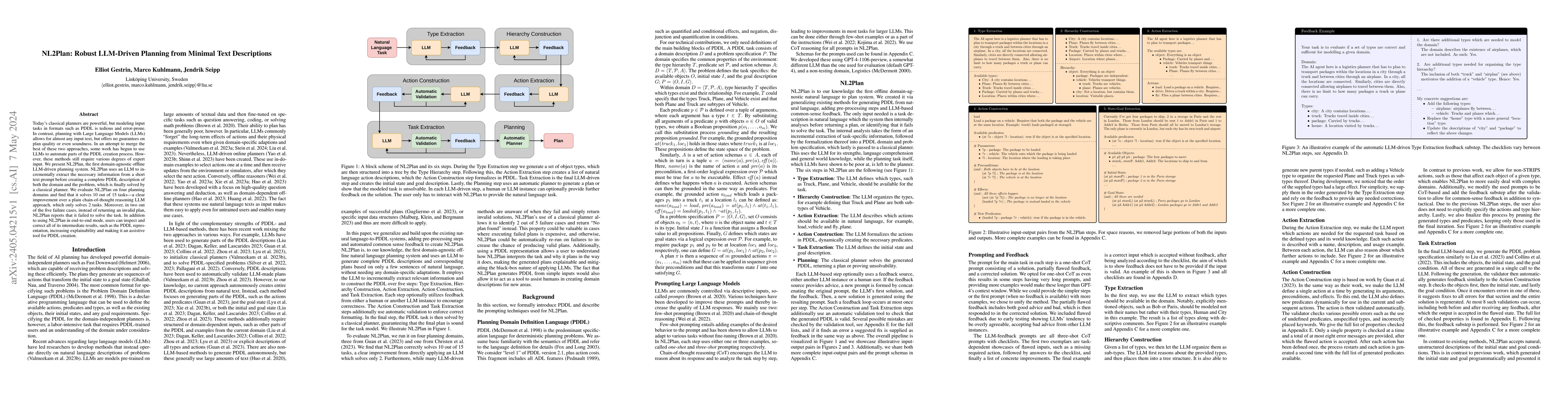 Thumbnail for NL2Plan: Robust LLM-Driven Planning from Minimal Text Descriptions