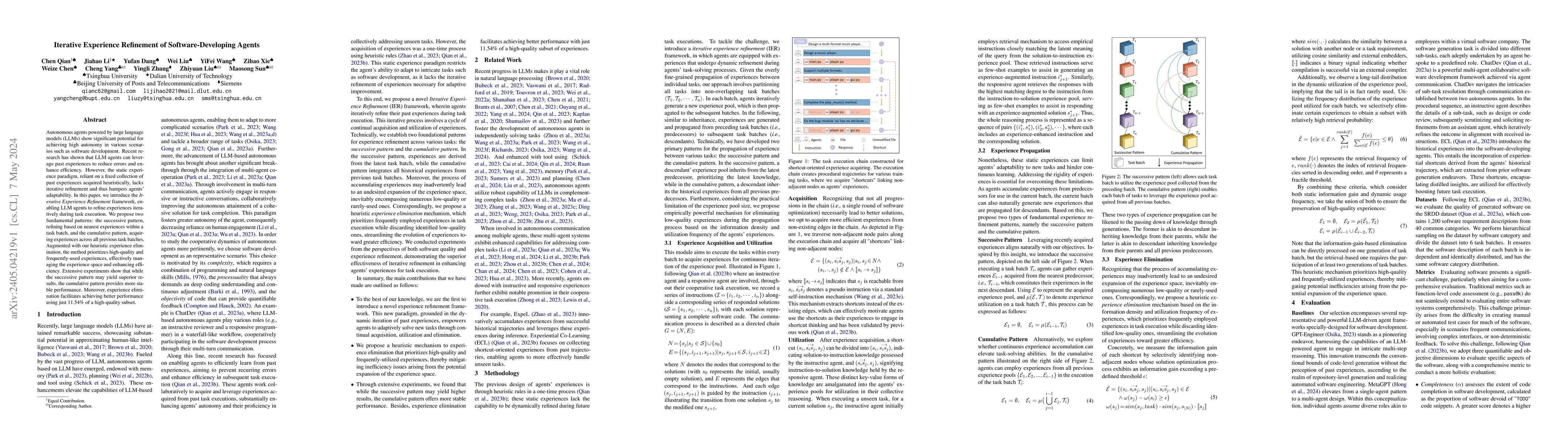 Thumbnail for Iterative Experience Refinement of Software-Developing Agents