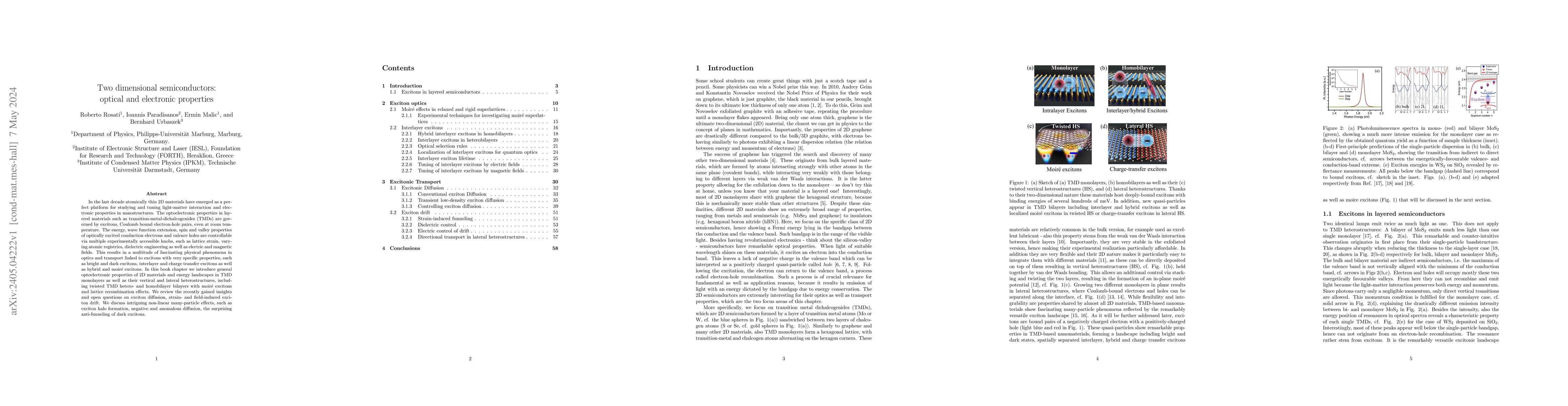 Thumbnail for Two dimensional semiconductors: optical and electronic properties