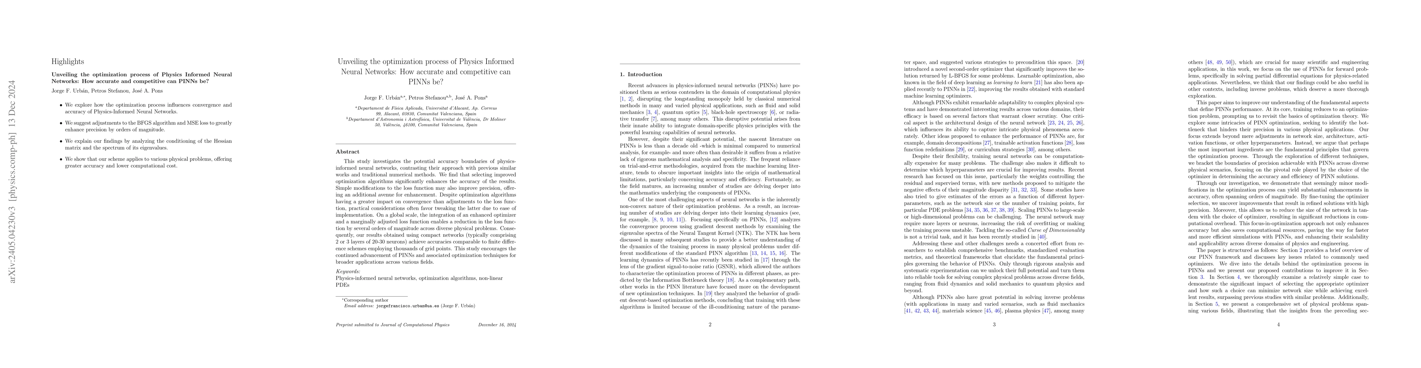 Thumbnail for Unveiling the optimization process of Physics Informed Neural Networks:
  How accurate and competitive can PINNs be?