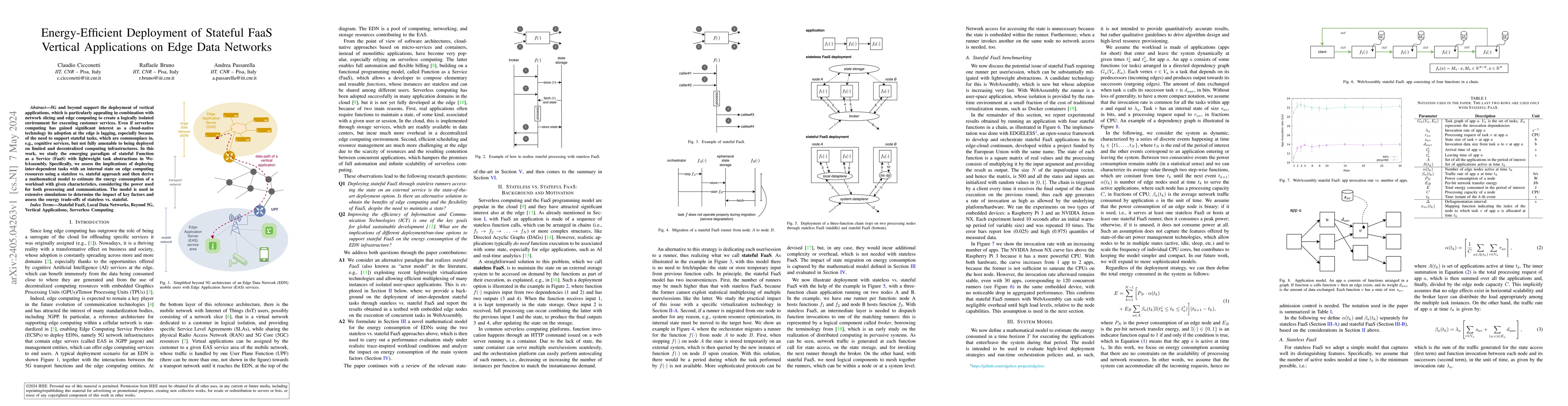 Thumbnail for Energy-Efficient Deployment of Stateful FaaS Vertical Applications on
  Edge Data Networks