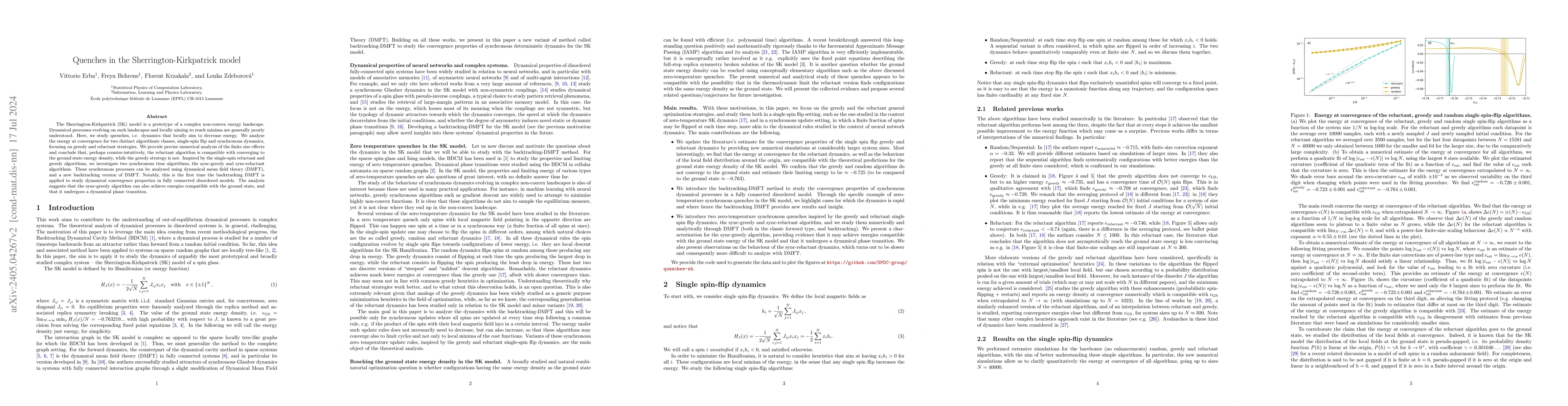 Thumbnail for Quenches in the Sherrington-Kirkpatrick model