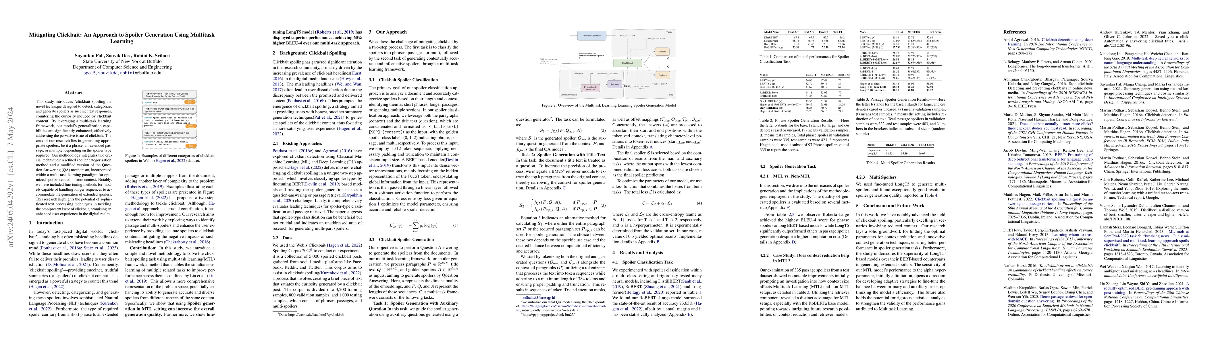 Thumbnail for Mitigating Clickbait: An Approach to Spoiler Generation Using Multitask
  Learning