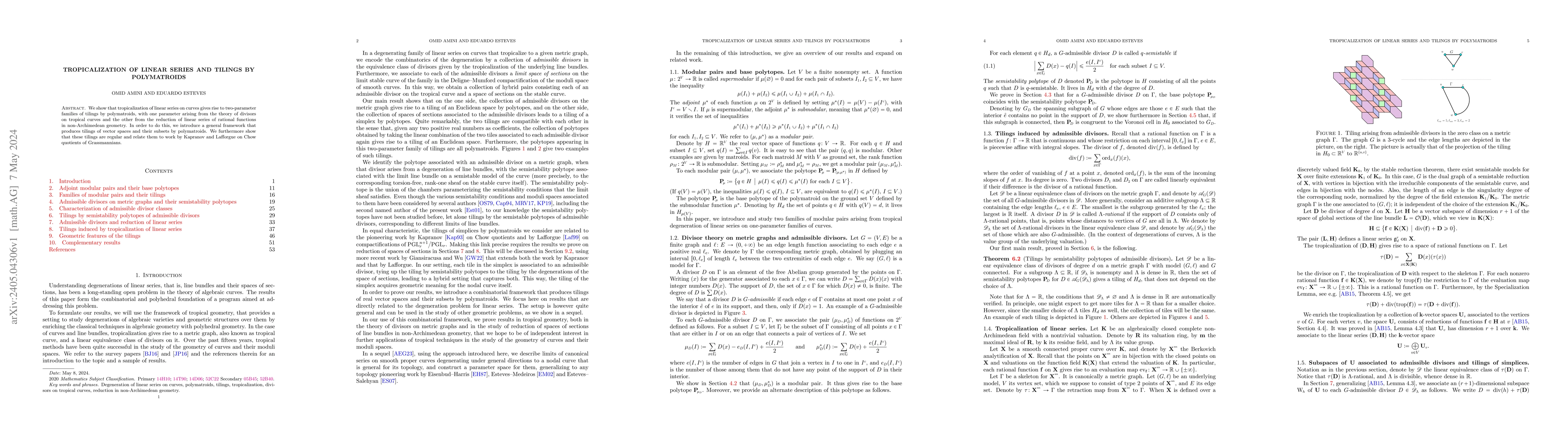 Thumbnail for Tropicalization of linear series and tilings by polymatroids