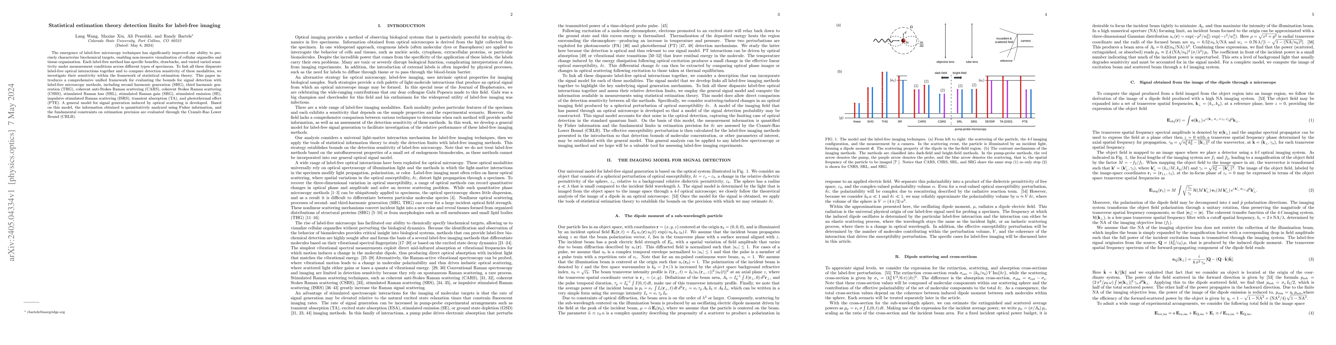 Thumbnail for Statistical estimation theory detection limits for label-free imaging